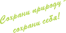 Сохрани природу — сохрани себя!